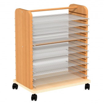 Bildertrockenwagen,  80 cm hoch,  61x40 cm (B/T), 10 Trockengitter, 